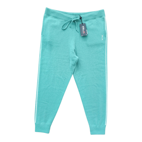 RLX Ralph Lauren Cashmere Jogger Pant XL Green Cozycore Quiet Luxury Athlesure - Picture 1 of 10